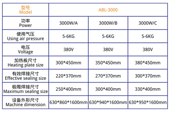 立體式醫(yī)療熱合機JL-3000技術參數(shù)